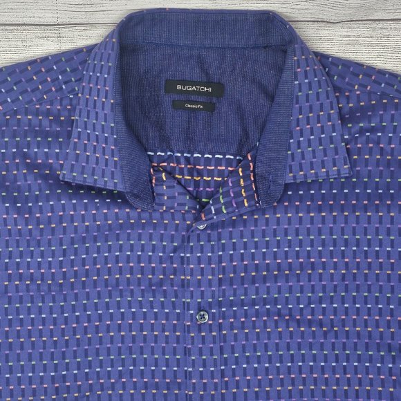 Bugatchi Men's Long‎ Sleeve Dress Shirt XXL - Picture 1 of 6